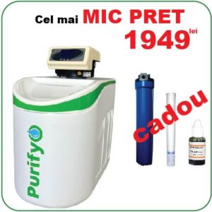 Dedurizator Purifyo SDP 11 Litri+ CADOU: Carcasa filtru, Tester duritate, 2 Cartuse tratare