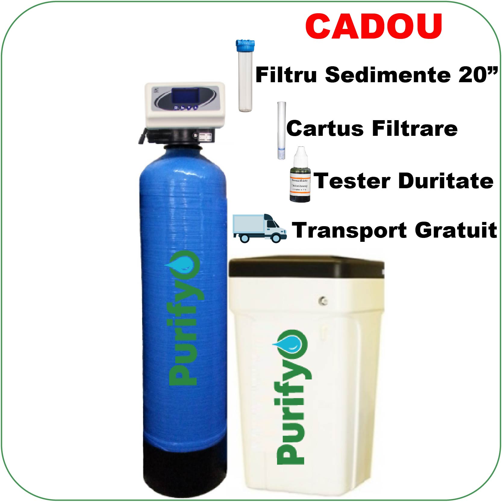 Dedurizator 35 litri rasina  Dublu Corp Purifyo